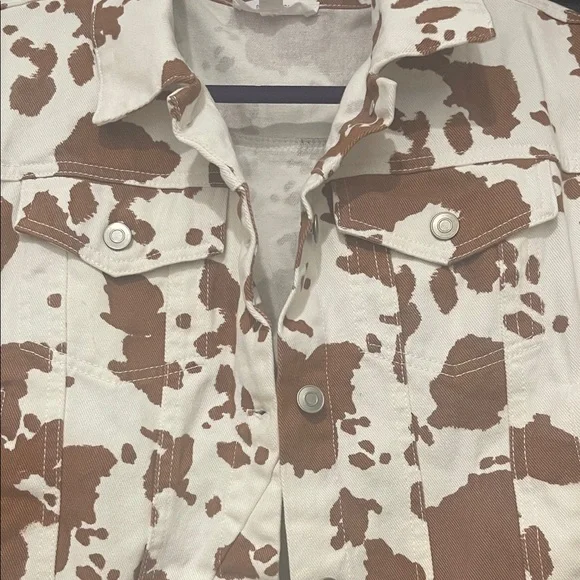 Peach Love California Brown and Cream Fringe Jacket - Picture 3 of 6